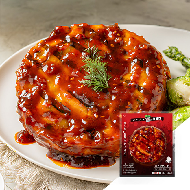 [바르닭x참피디] 핵이득 불쭈꾸닭 스테이크 골라담기, 5개, 100g