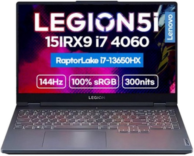 레노버 2024 리전 5i 15IRX9 코어i7 인텔 13세대 지포스 RTX 4060, stormGrey, 512GB, 64GB, WIN11 Pro, 83JJ0009KR