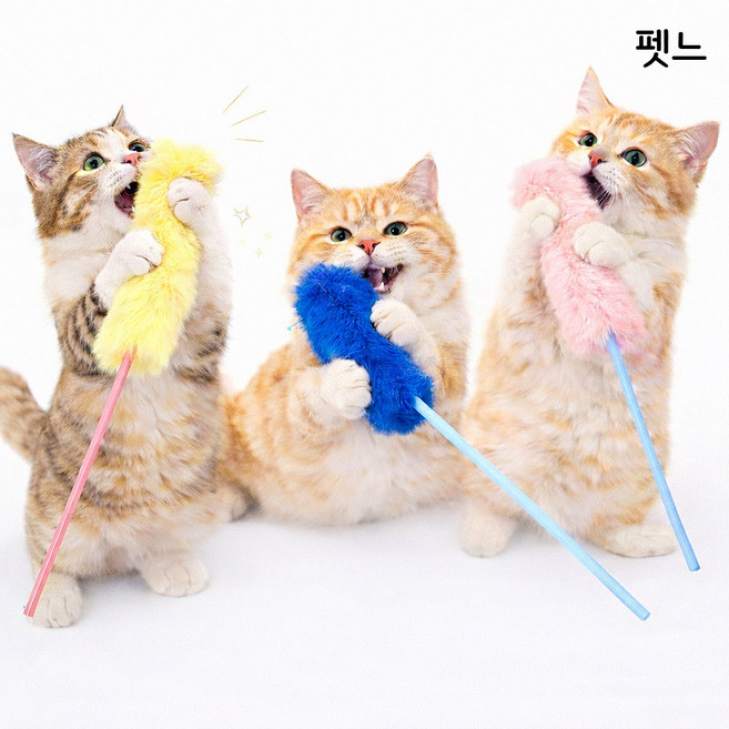 펫느 고양이 낚싯대 오뎅꼬치 막대 장난감, 1개, 대왕 오뎅꼬치 막대(색상 랜덤)