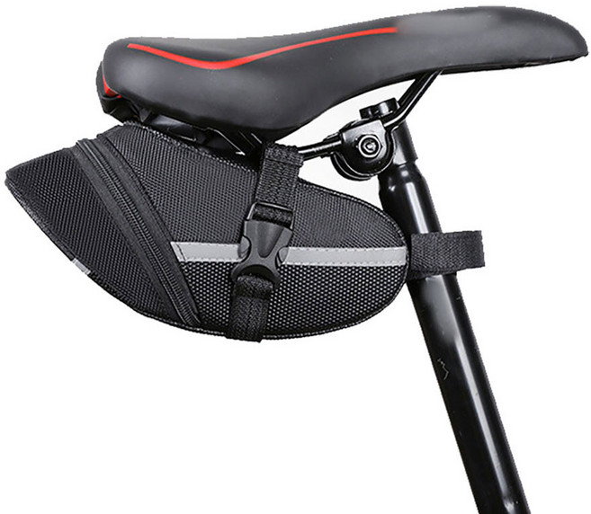 드라이라이드새들 초경량 방수 자전거 안장 가방, 1개, 블랙