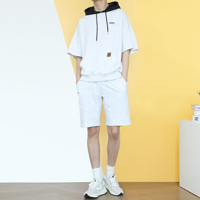 블루포스 뉴럿티 반팔 후드티 트레이닝 세트 오버핏 츄리닝 남자 운동복 빅사이즈 남성 트레이닝복