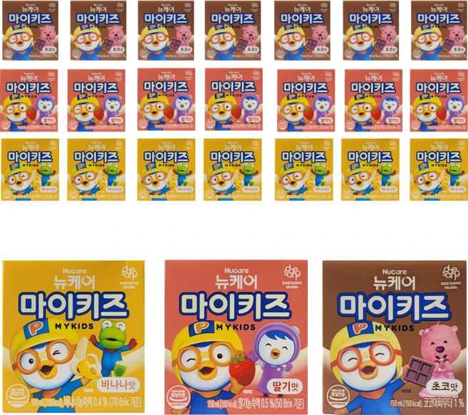 뉴케어 마이키즈 3종 초코맛 딸기맛 바나나맛, 24개, 150ml - 쿠팡