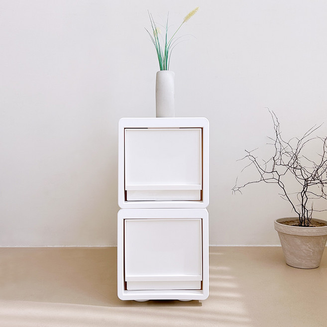 뉴코코맘 아기블럭서랍장 소형 중형 트윈형 1+1 유아서랍장 아기서랍장 아기수납장, 아이보리, 1단