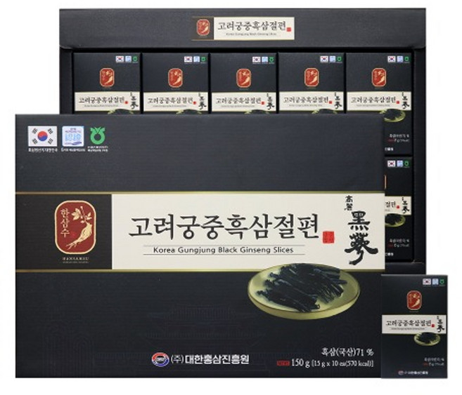 한삼수 고려궁중흑삼절편, 6개, 150g