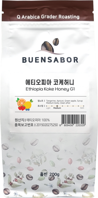 뷰엔사보르 에티오피아 코케허니, 200g, 더치, 1개