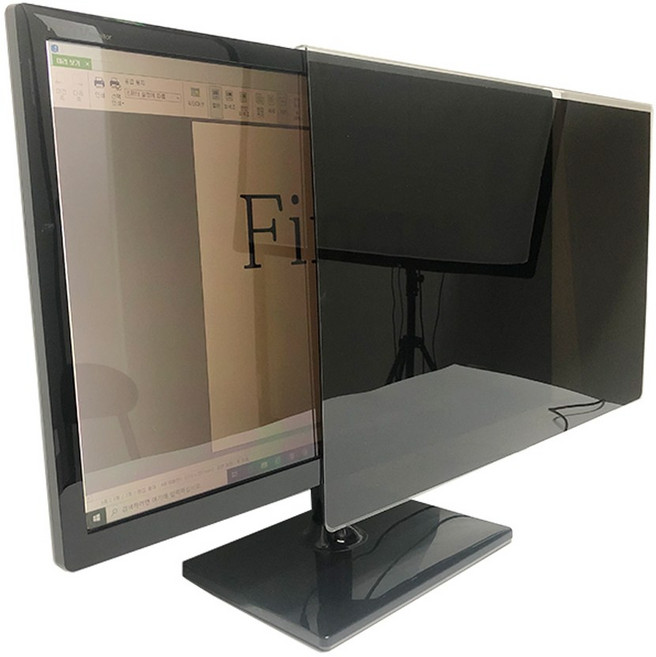 국내산 모니터용 거치식걸이형 정보보호필터 사생활정보보호보안기 간편설치 22~32인치, 1개, 삼성LG 등 24인치계열(565*370mm)