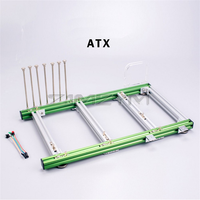 ATX PC 테스트 에어 오버클럭 HTPC 지원 합금 수냉 그래픽 프레임 컴퓨터 알루미늄 케이스 카드 벤치, gr n, 1개
