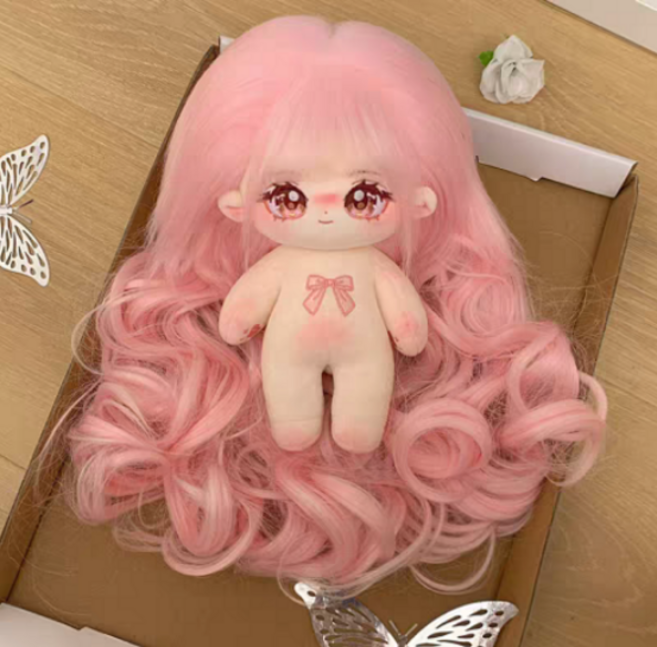 모카돌 솜인형 20cm + 가발 2p 세트, 핑크 제니(솜인형), 핑크(가발), 1세트