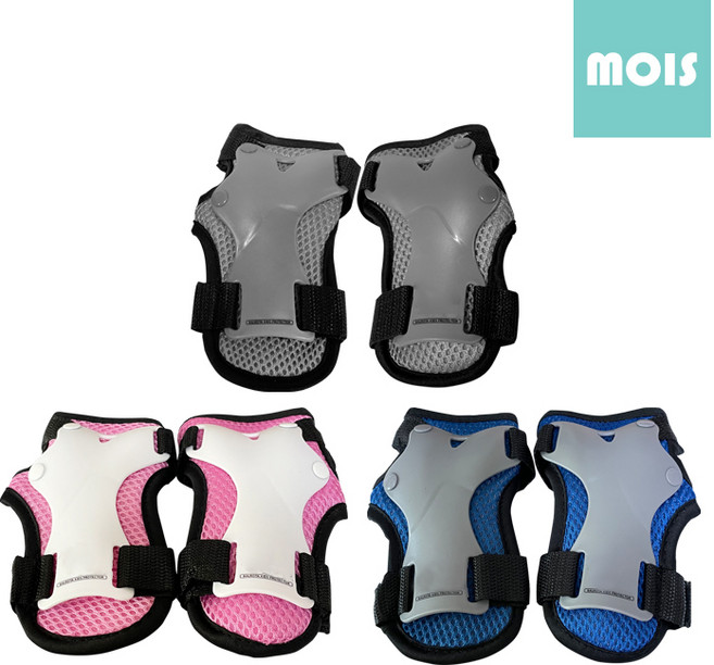 모이스 어린이 손목보호대 왼손 오른손 세트 아동 유아 초등 인라인 스케이트 보호장비 킥보드 자전거 보호용품 안전장비, 1세트, 핑크