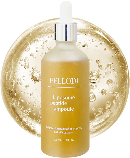펠로디 리포좀 펩타이드 녹는실 리프팅 앰플 2주 사용후 모공 면적 노화지수 톤업 볼륨 안면 주름 개선 임상 완료 수분 세럼 재생 에센스, 1개, 100ml