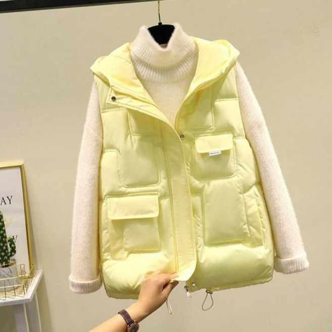 여성용 후드 조끼 가을 겨울 야상 후드 조끼 패딩 조끼 뉴타임즈F9028 Women's Vest