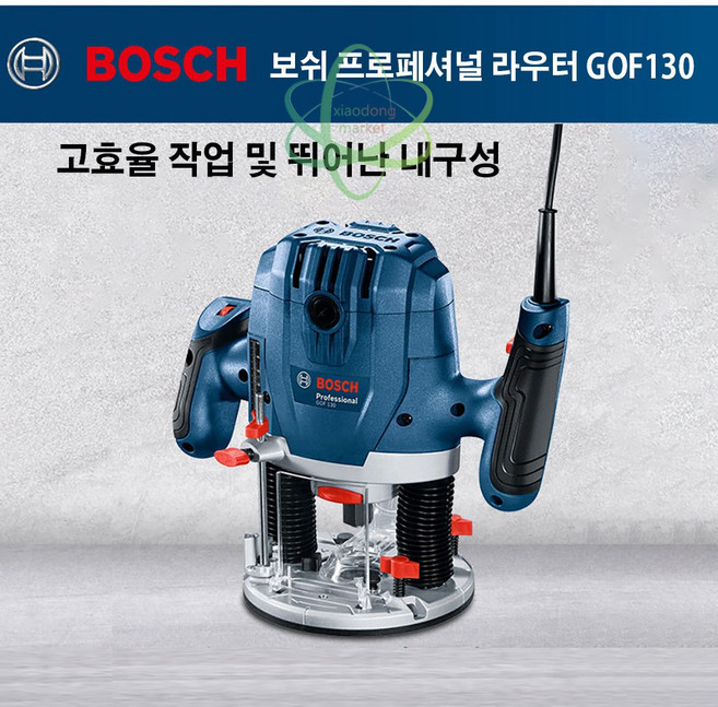 BOSCH GOF130 고출력 목공 목재 트리머 루터기 1300W, 1개, 본품(배터리없음)