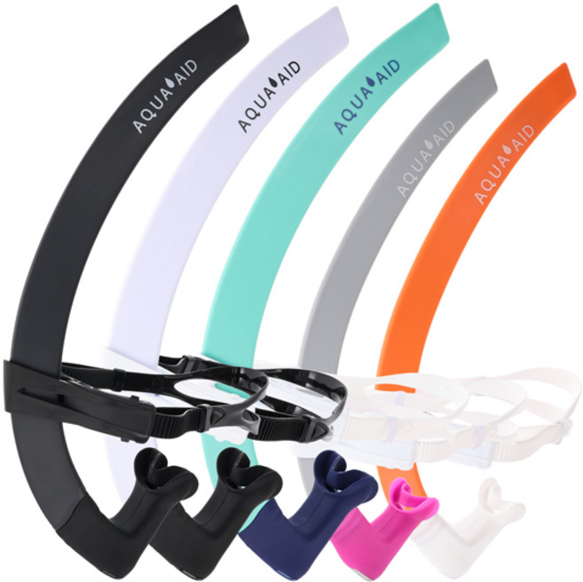 아쿠아에이드 센터 스노클 수영 훈련 강습, R-올블랙