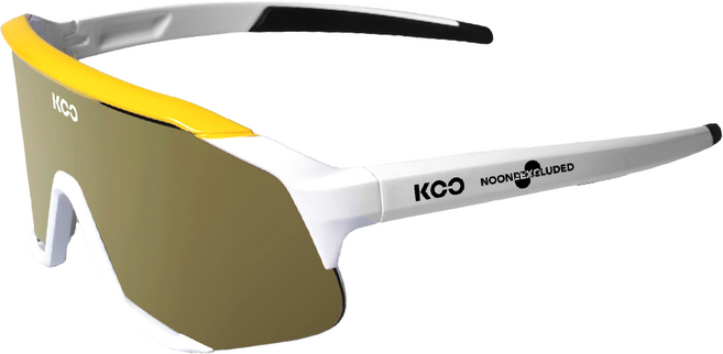 KOO 쿠 데모스 러닝 자전거 골프 등산 스포츠 고글, 화이트/옐로우, 1개