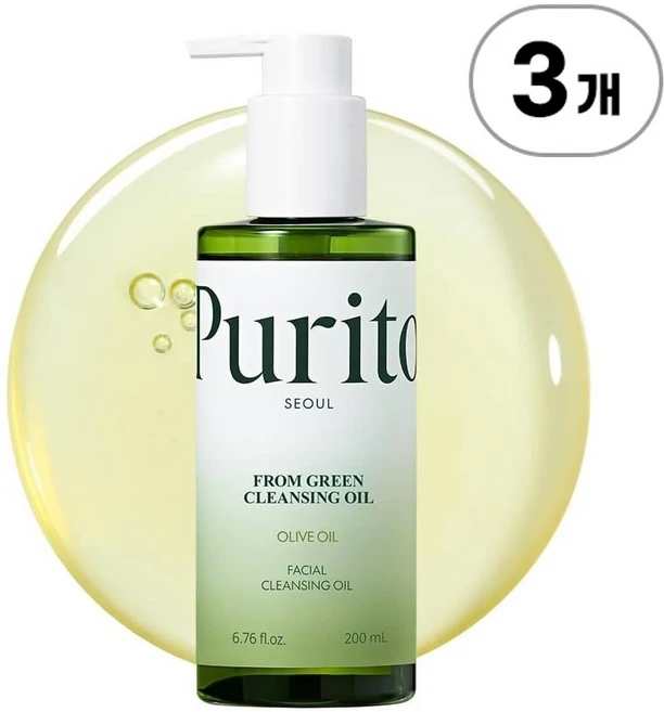 퓨리토 프롬 그린 클렌징 오일 PURITO From Green Cleansing Oil 200ml, 3개 - 쿠팡