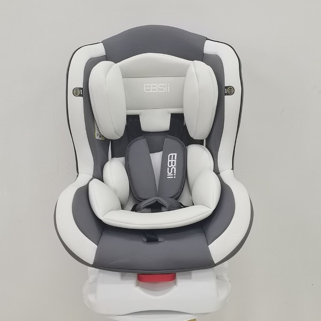 天才寶貝兒童汽車安全座椅通用車載便攜式0-4歲寶寶座椅兒童用品, 1個, 白色+灰色(有logo介意勿拍):1個