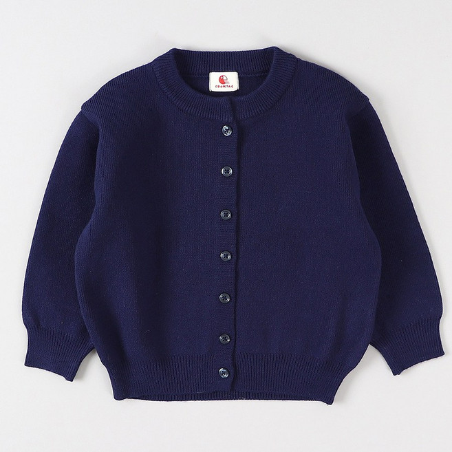 프롬태 유아동 플레인 라운드 니트 가디건