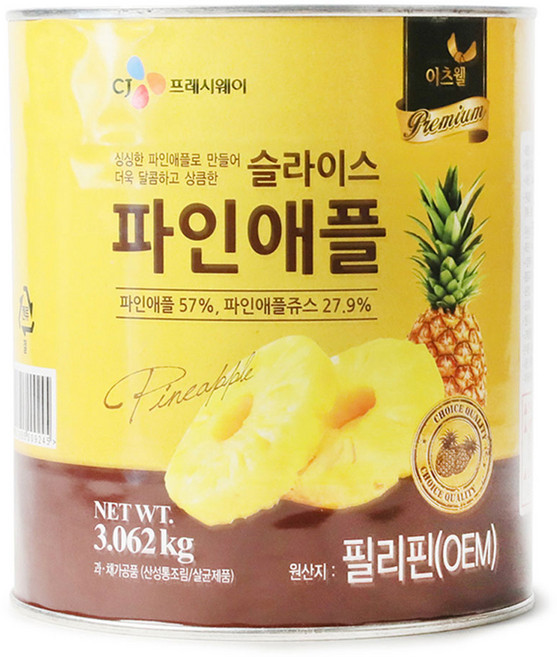 이츠웰 파인애플캔(슬라이스)3.062Kg, 3.062kg, 1개