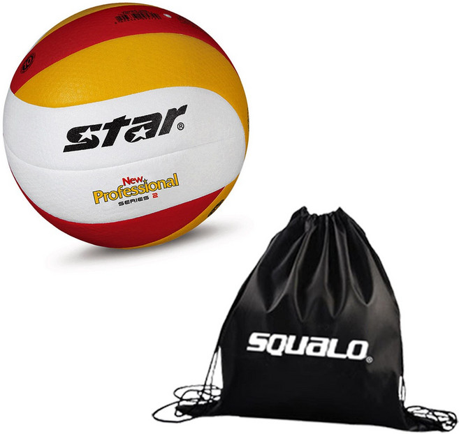 스타 뉴프로페셔널2 배구공 4호 VB315S-34, 화이트 + 레드 + 옐로우, 1개
