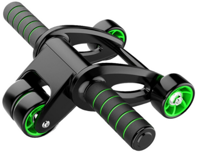 4륜 4휠 접이식 AB슬라이드 복근 코어 운동 매트 포함, [특별행사]블랙, 4륜 접이식 복부 슬라이드