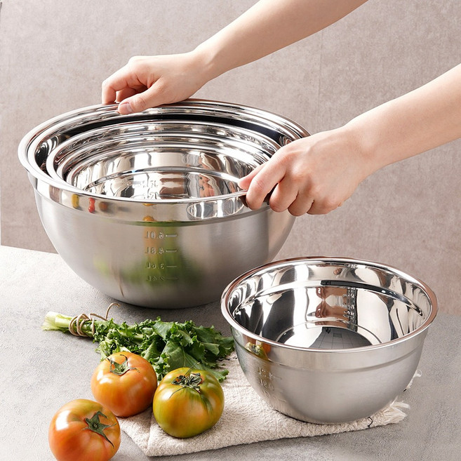 스텐 깊은 믹싱볼 베이킹 계량 중탕 볼, 06-스텐 깊은 믹싱볼 6호, 1개