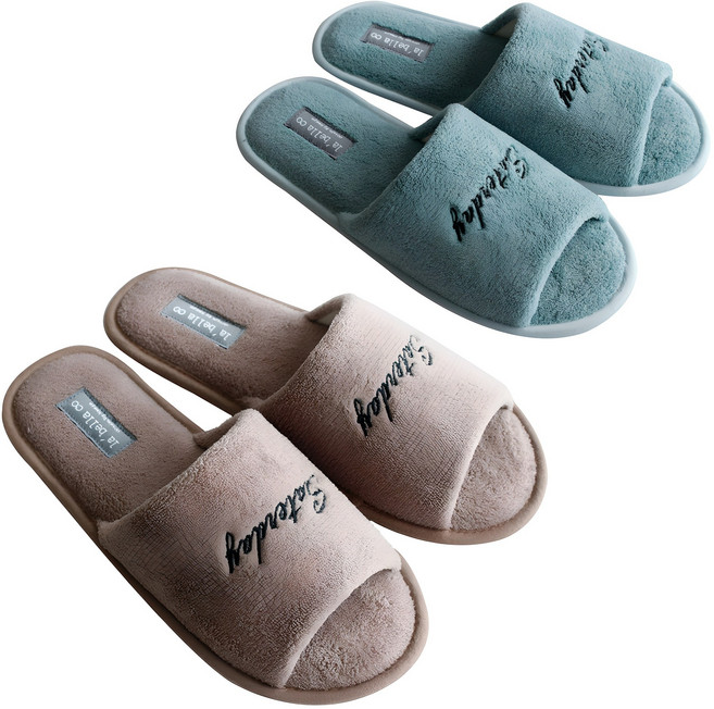 라벨라코 허그 실내화 2종 세트, 브라운 + 민트, 1개