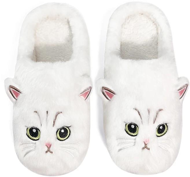 플러시 수탉 슬리퍼 모피 편안한 귀여운 동물 가을 겨울을위한 안티 슬립 만화 슬라이드