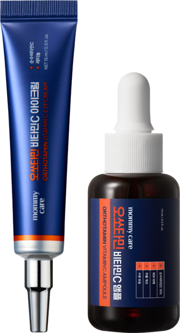 마미케어 오쏘타민 프리미엄 비타민C 고함량 기미 미백 토닝 명품 앰플15ml + 아이크림, 1세트