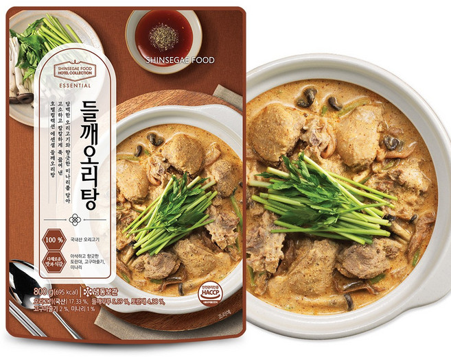 [호텔컬렉션 에센셜] 들깨오리탕 800g*4팩, 4개, 800g