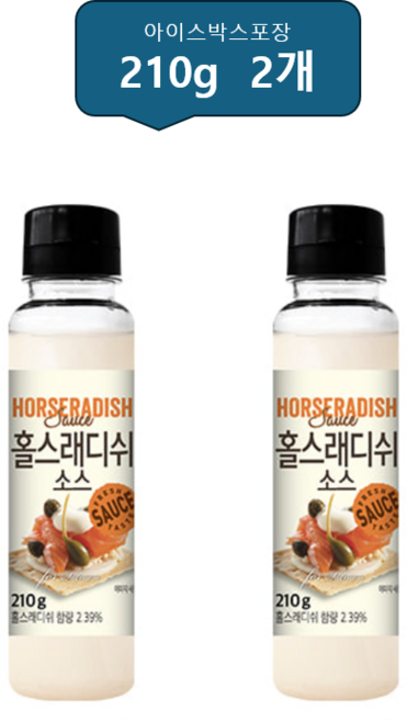 씨푸드몰 연어 홀스래디쉬 소스 210g 주비푸드, 2개