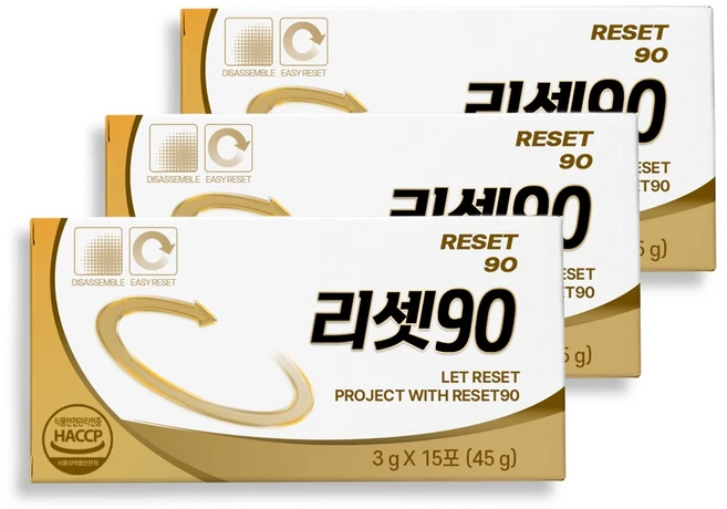 [본사출고] 리셋90, 15회분, 3개 - 쿠팡