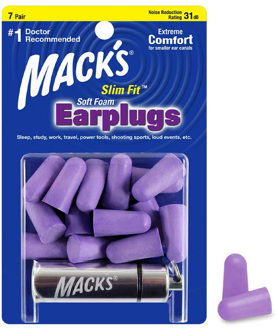 Macks슬림핏 귀마개 + 케이스, 1개, 14개입