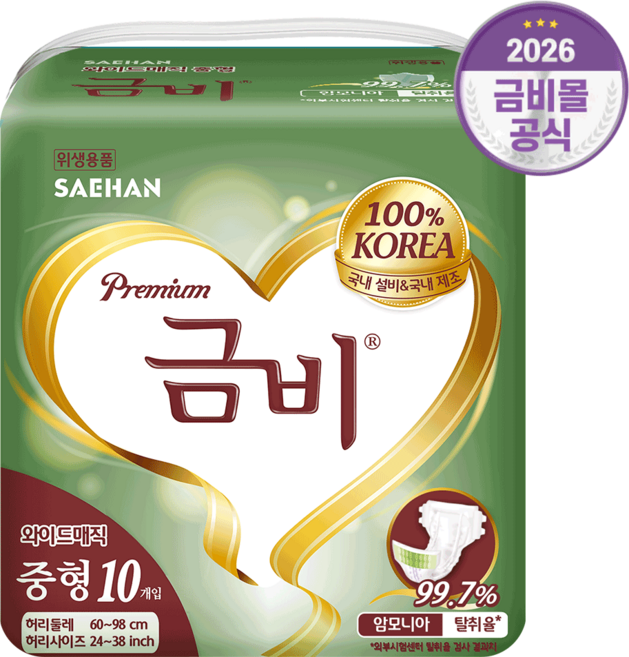 금비 와이드 매직벨트 중형 SHA205 1팩 총10매 성인용기저귀, 1개, 10개입