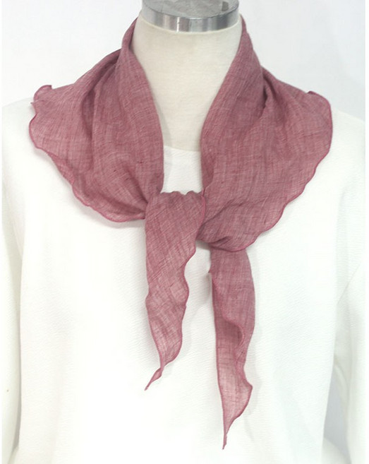 로튼 국산 스카프 면 코튼 무지 삼각 쁘띠 여름 스카프 심플 우아함 남성 여성 공용