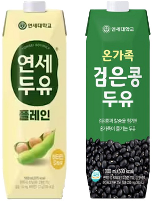 고소한 연세두유 1L 3입 + 연세 검은콩 두유 1L 3입, 3개