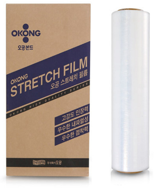 오공 스트레치필름 12mic 500mm x 350m 1롤, 1개