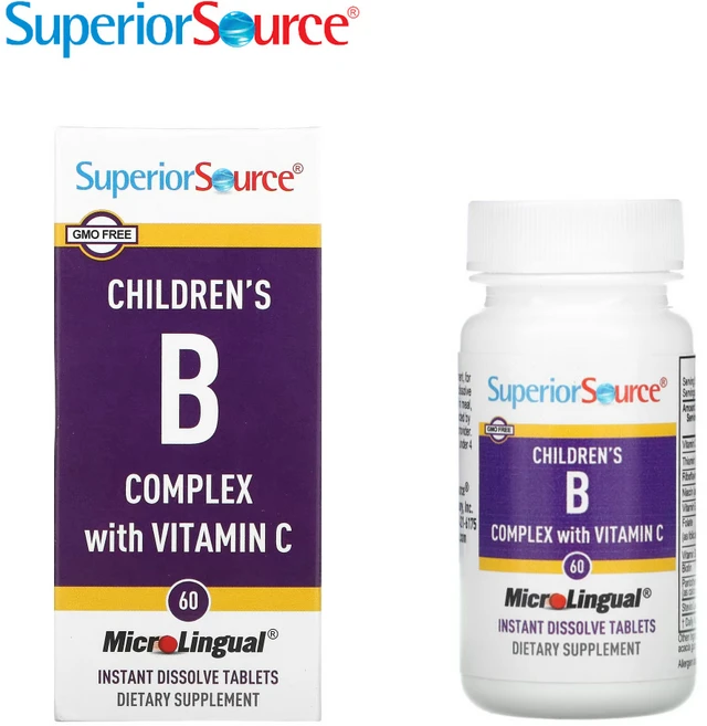 Superior Source 칠드런스 B 컴플렉스 With 비타민 C 타블렛, 1개, 60정 - 쿠팡