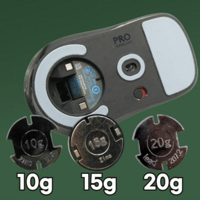 매끈한마감 지슈라 무게추 로지텍 GPRO 마우스 호환 부품, 일반형, 10g