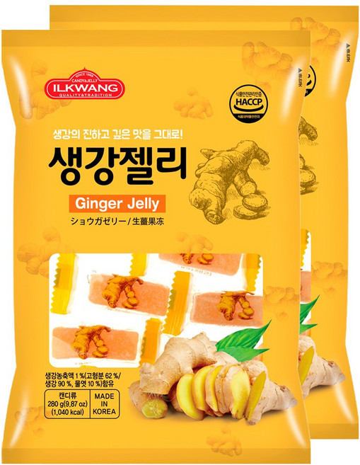 일광제과 생강젤리, 280g, 2개