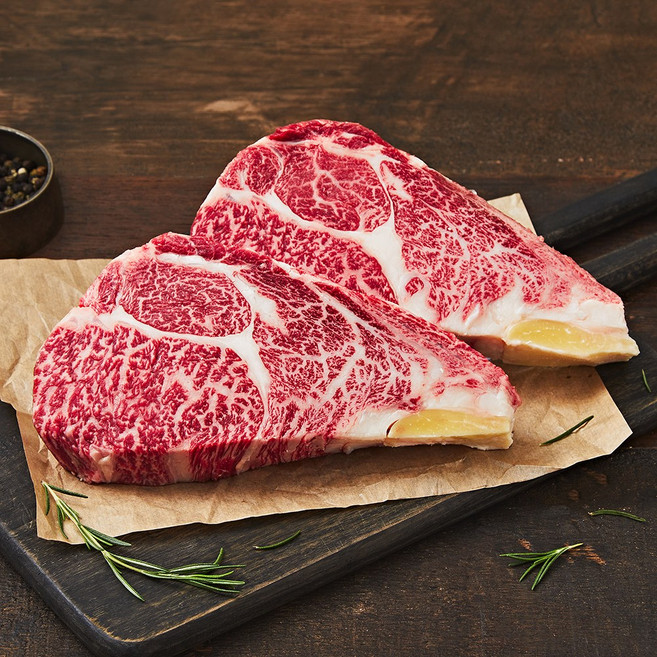 투뿔 넘버9 마장동 한우 꽃등심 새우살 스테이크 200g [극진한우], 등심 200g