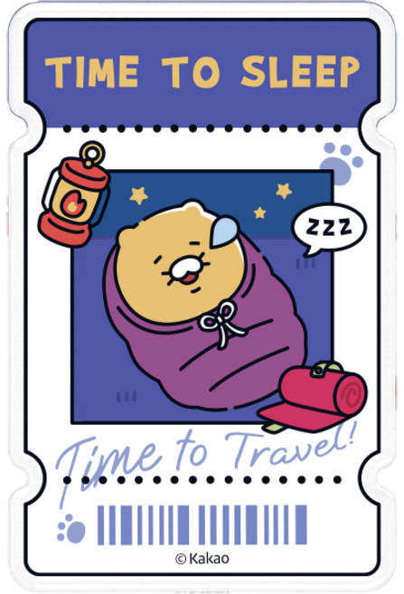 카카오프렌즈 춘식이 타임 투 트래블 티켓 에폭시톡, 쿨쿨, 1개