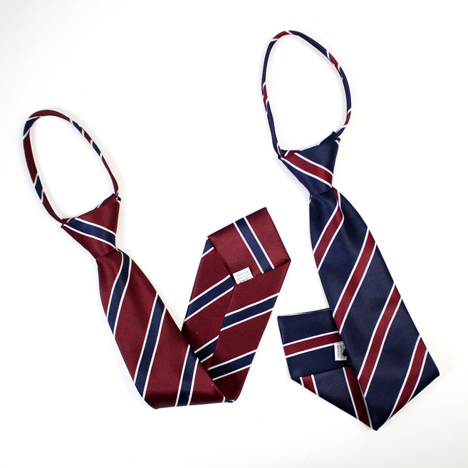 주니어 반자동 간편 스트라이프 넥타이 결혼식 정장 키즈 아동