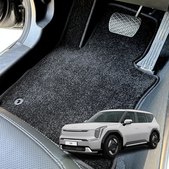 EV9 직물 카페트 매트 순정매트 자동차 매트 카 발 바닥 전차종 운전석 조수석 뒷좌석 세트, 분리형, EV9 6인승 냉장도옵션무(23~)