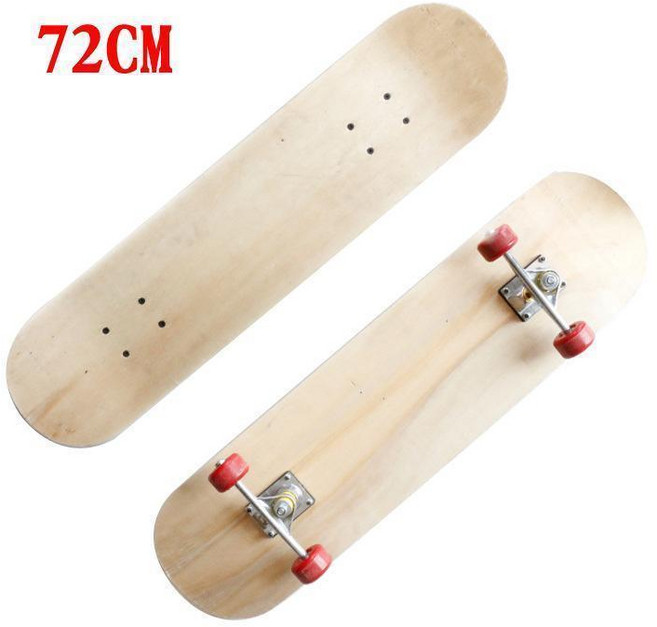 滑板 四輪楓木板 初學者雙翹板 兒童滑板, 72cm【整板】+裝輪子底座, 1個