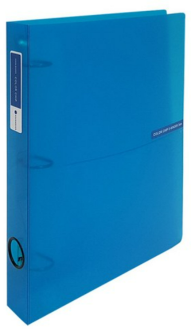 에코청운 칼라칩 투명 3공 D링 바인더 3cm A4, 블루 색상, 2개