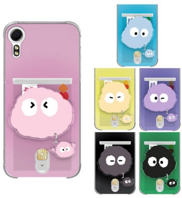 갤럭시X커버5 (G525) 포켓몬폰1 신비폰 키즈폰 몽몽 라벨 미니미 무빙 스마트톡 투명 카드 젤리 케이스