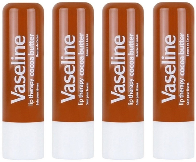 바세린 립 테라피 스틱, 코코아, 4.8g, 4개