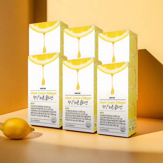 흡수빠른 초저분자 레몬 디톡스콜라겐 3000mg 3개월분 6박스, 84개, 84회분