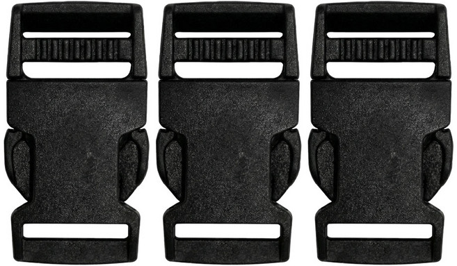 기본 튼튼한 플라스틱 버클 조끼 가방 조임 악세서리, 3개, 기본버클-20mm(흑색)