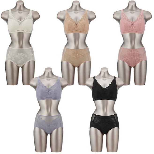 비비안 무빙메쉬 풀커버 노와이어 여자 속옷 브라 팬티 세트 10종